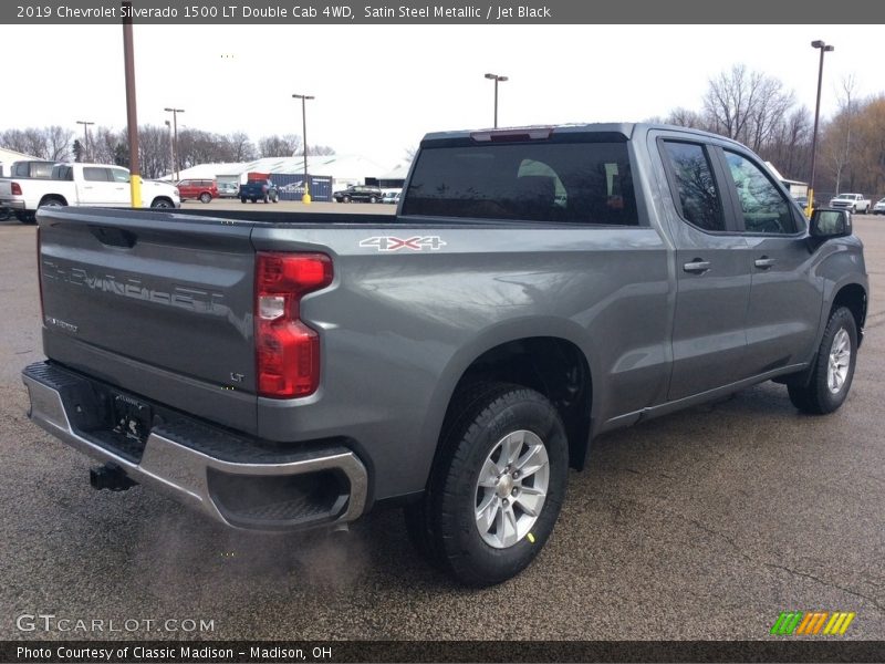 Satin Steel Metallic / Jet Black 2019 Chevrolet Silverado 1500 LT Double Cab 4WD