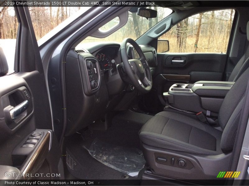 Satin Steel Metallic / Jet Black 2019 Chevrolet Silverado 1500 LT Double Cab 4WD