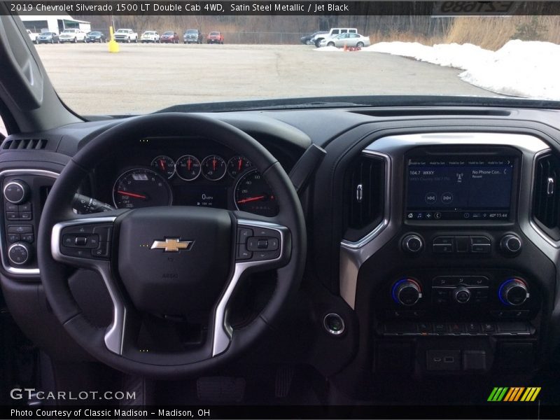 Satin Steel Metallic / Jet Black 2019 Chevrolet Silverado 1500 LT Double Cab 4WD