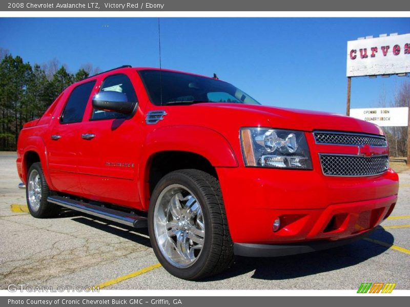 Victory Red / Ebony 2008 Chevrolet Avalanche LTZ
