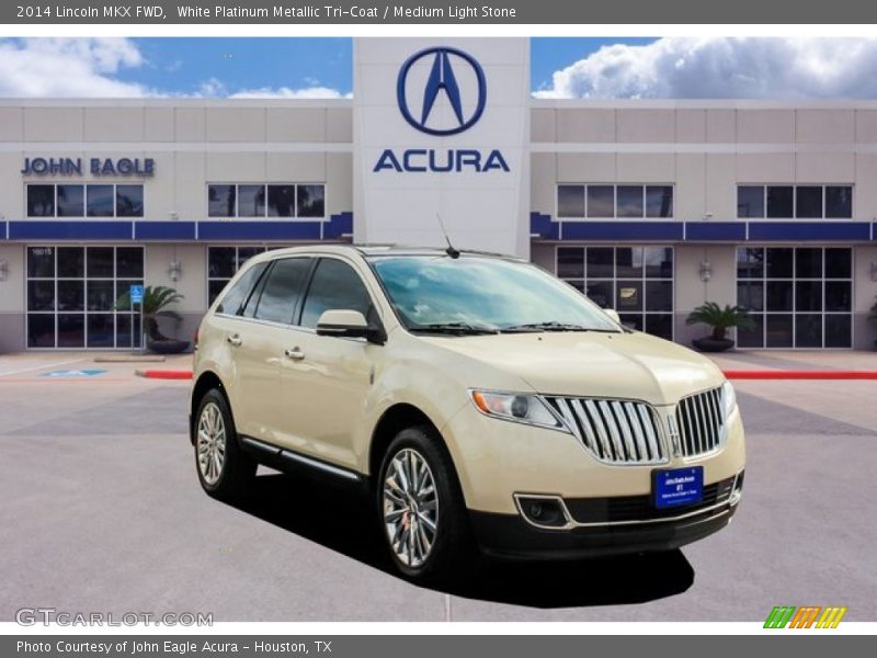 White Platinum Metallic Tri-Coat / Medium Light Stone 2014 Lincoln MKX FWD