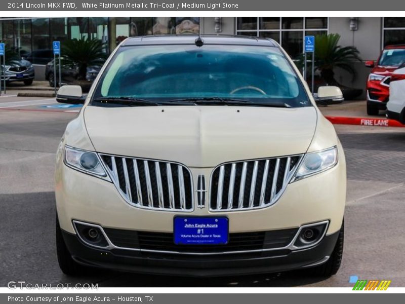 White Platinum Metallic Tri-Coat / Medium Light Stone 2014 Lincoln MKX FWD