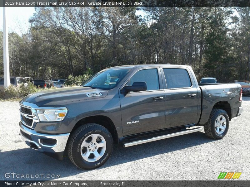 Granite Crystal Metallic / Black 2019 Ram 1500 Tradesman Crew Cab 4x4