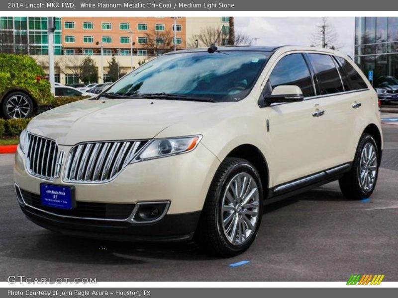 White Platinum Metallic Tri-Coat / Medium Light Stone 2014 Lincoln MKX FWD