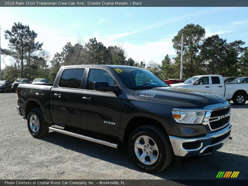 Granite Crystal Metallic / Black 2019 Ram 1500 Tradesman Crew Cab 4x4