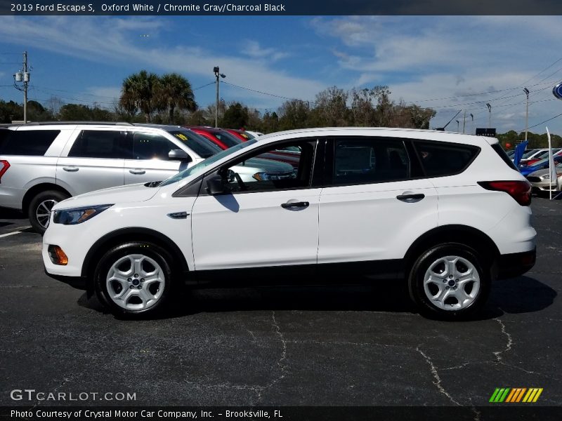 Oxford White / Chromite Gray/Charcoal Black 2019 Ford Escape S