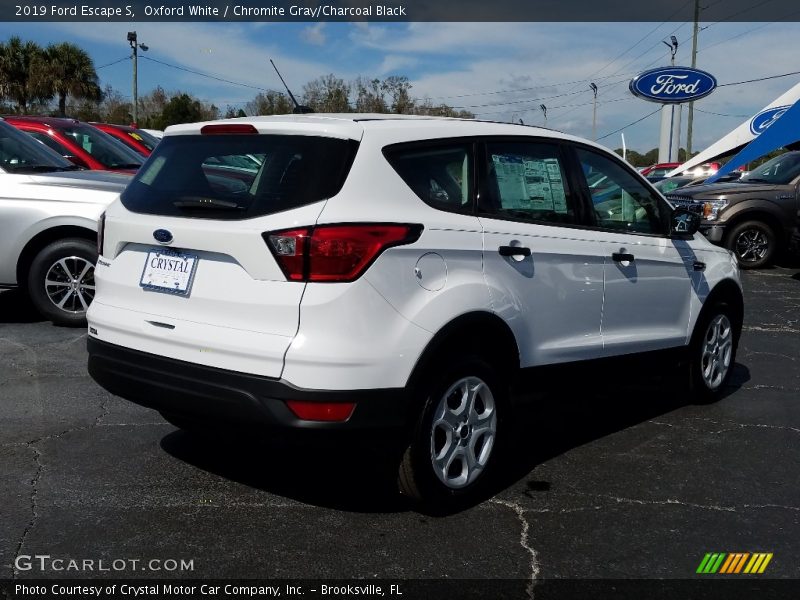 Oxford White / Chromite Gray/Charcoal Black 2019 Ford Escape S