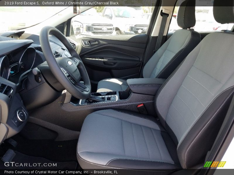Oxford White / Chromite Gray/Charcoal Black 2019 Ford Escape S
