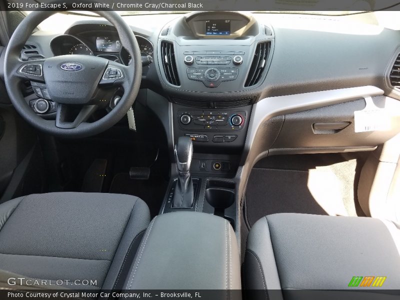 Oxford White / Chromite Gray/Charcoal Black 2019 Ford Escape S
