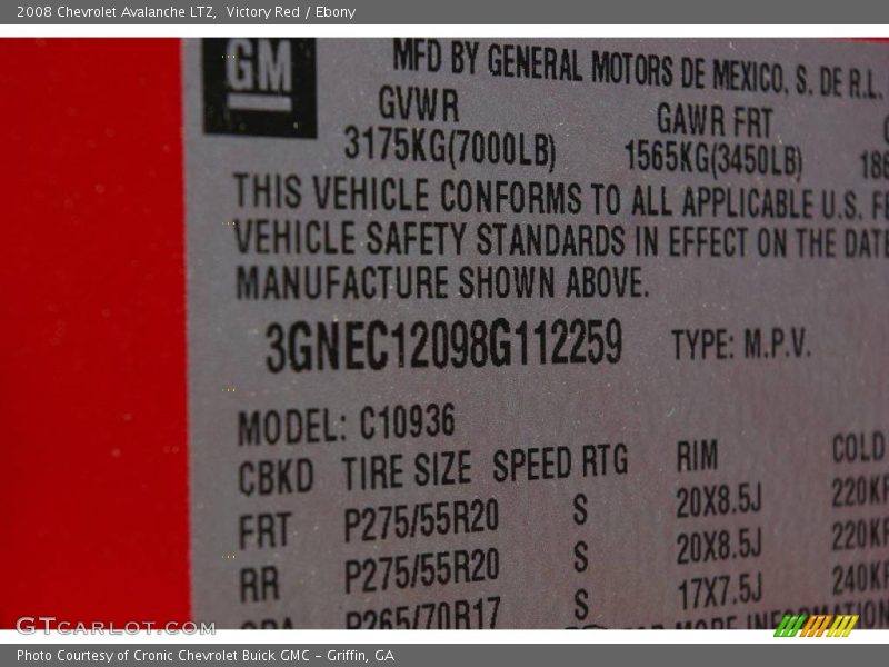 Victory Red / Ebony 2008 Chevrolet Avalanche LTZ