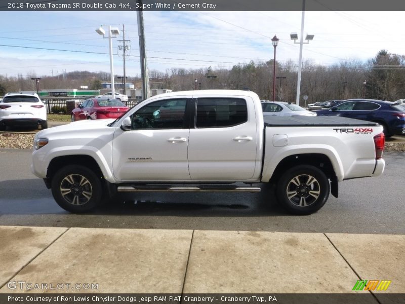 Super White / Cement Gray 2018 Toyota Tacoma SR Double Cab 4x4