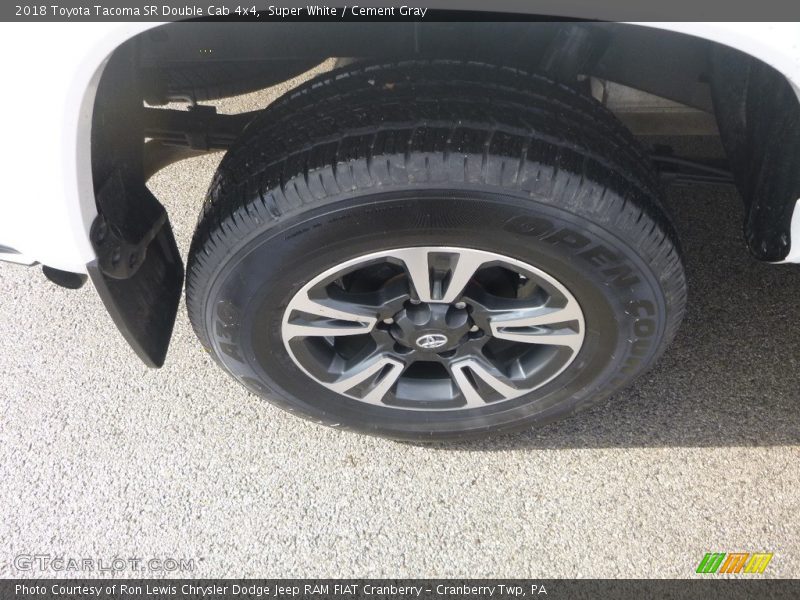 Super White / Cement Gray 2018 Toyota Tacoma SR Double Cab 4x4