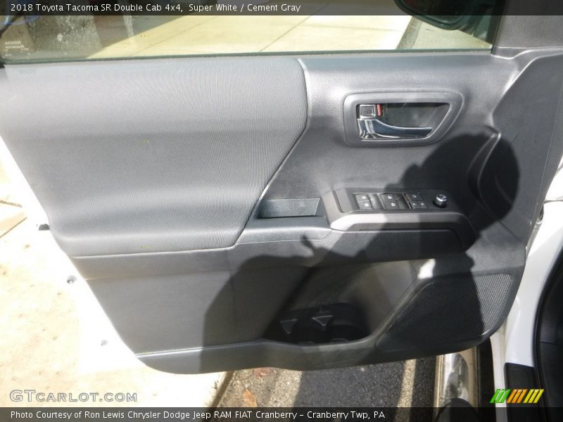 Super White / Cement Gray 2018 Toyota Tacoma SR Double Cab 4x4