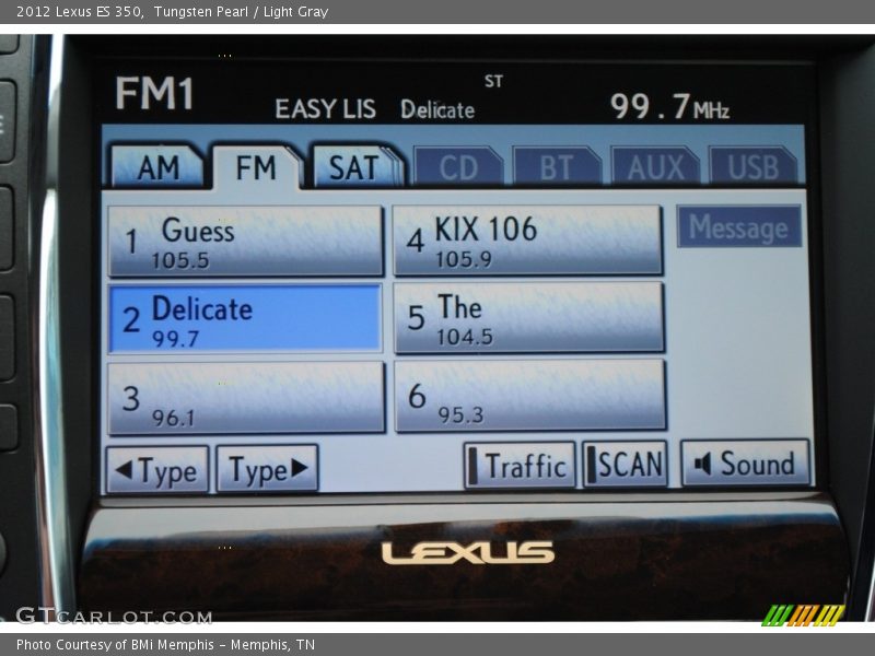 Tungsten Pearl / Light Gray 2012 Lexus ES 350