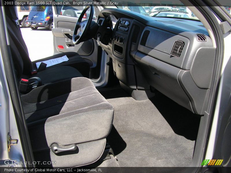 Bright Silver Metallic / Gray 2003 Dodge Ram 1500 SLT Quad Cab