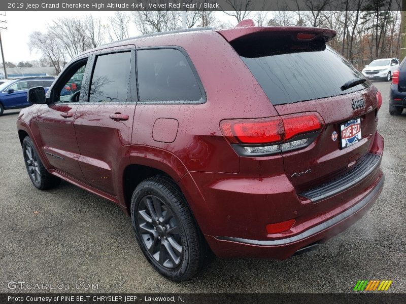 Velvet Red Pearl / Black 2019 Jeep Grand Cherokee High Altitude 4x4