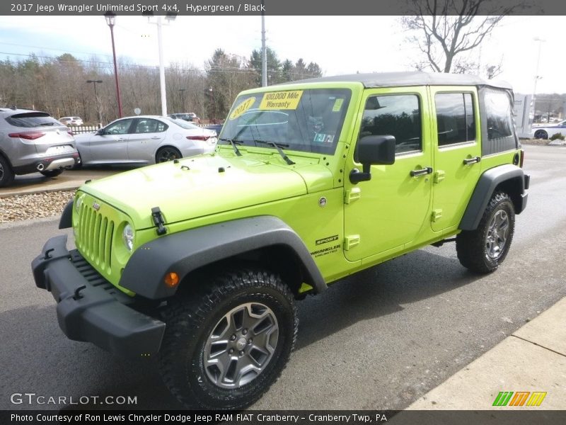 Hypergreen / Black 2017 Jeep Wrangler Unlimited Sport 4x4