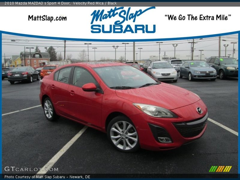Velocity Red Mica / Black 2010 Mazda MAZDA3 s Sport 4 Door