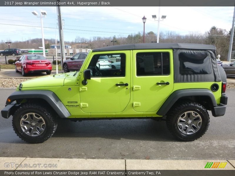 Hypergreen / Black 2017 Jeep Wrangler Unlimited Sport 4x4