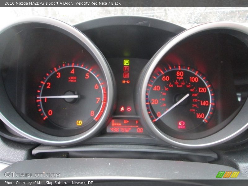 Velocity Red Mica / Black 2010 Mazda MAZDA3 s Sport 4 Door