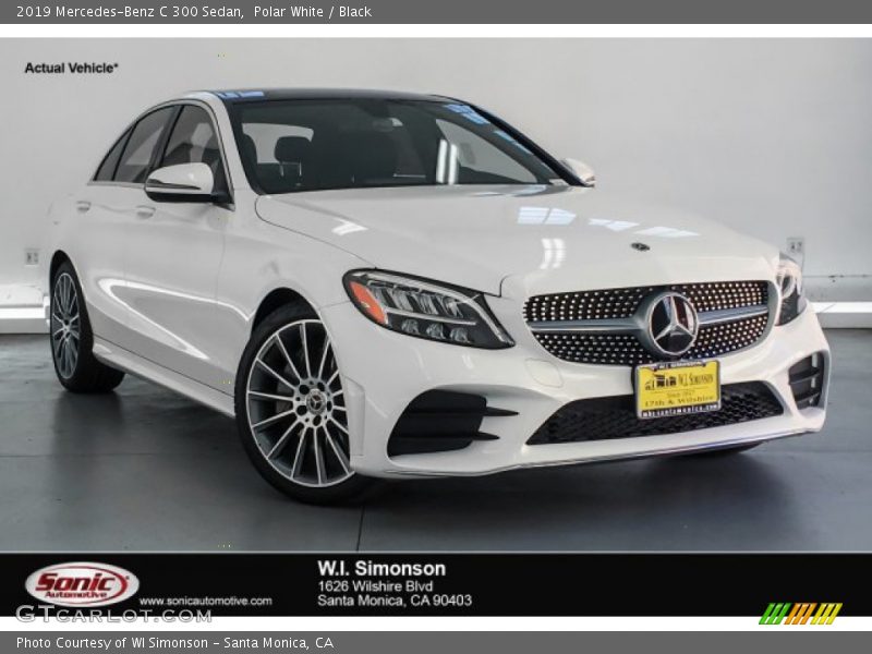 Polar White / Black 2019 Mercedes-Benz C 300 Sedan