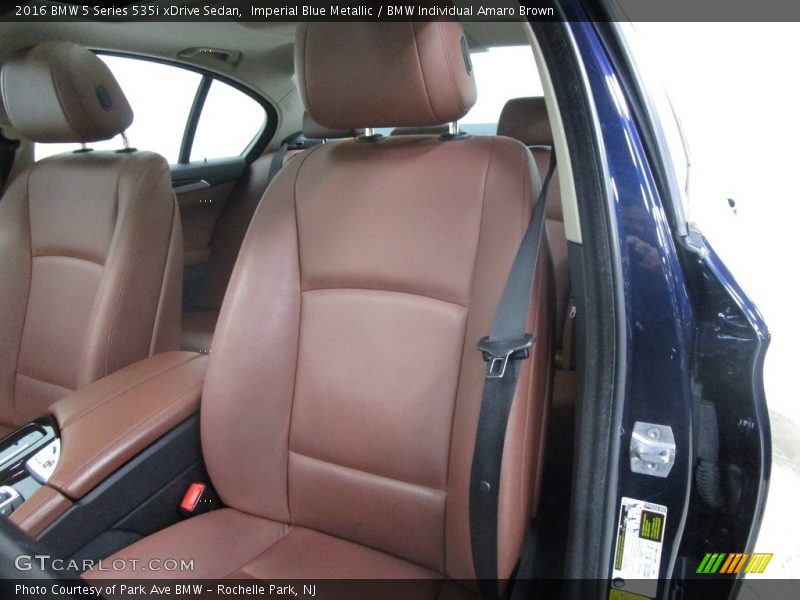 Imperial Blue Metallic / BMW Individual Amaro Brown 2016 BMW 5 Series 535i xDrive Sedan