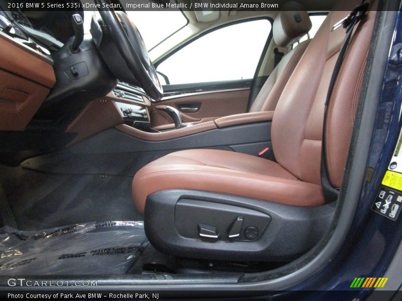 Imperial Blue Metallic / BMW Individual Amaro Brown 2016 BMW 5 Series 535i xDrive Sedan