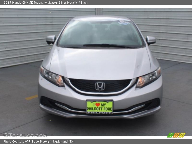 Alabaster Silver Metallic / Black 2015 Honda Civic SE Sedan