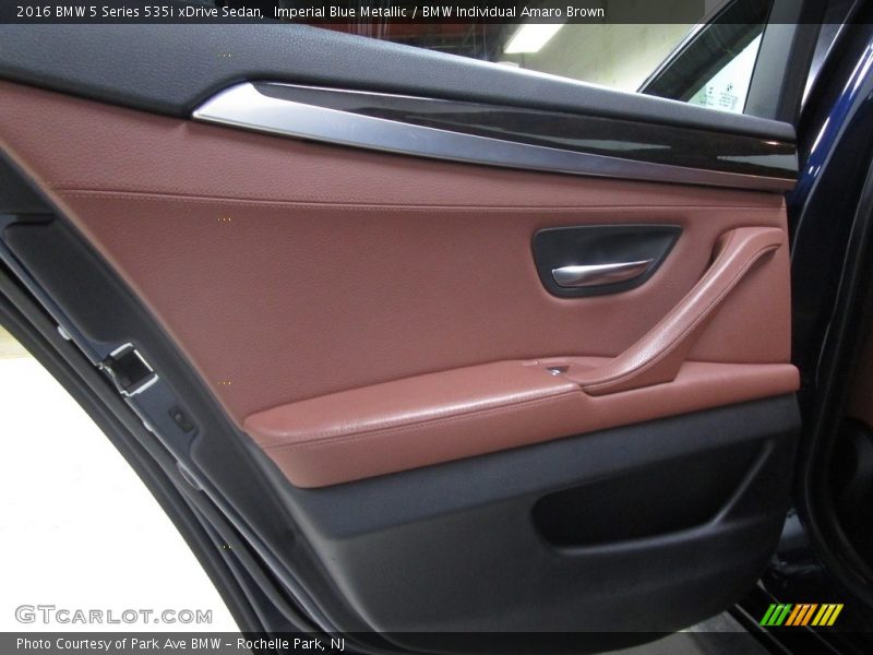 Imperial Blue Metallic / BMW Individual Amaro Brown 2016 BMW 5 Series 535i xDrive Sedan