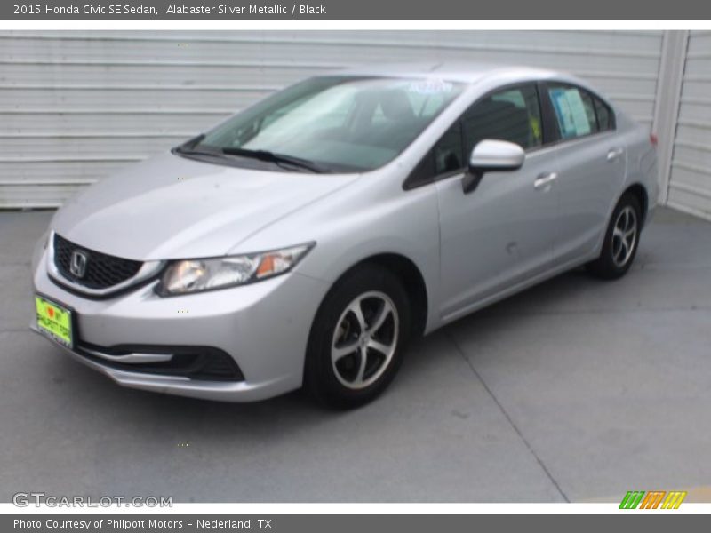 Alabaster Silver Metallic / Black 2015 Honda Civic SE Sedan