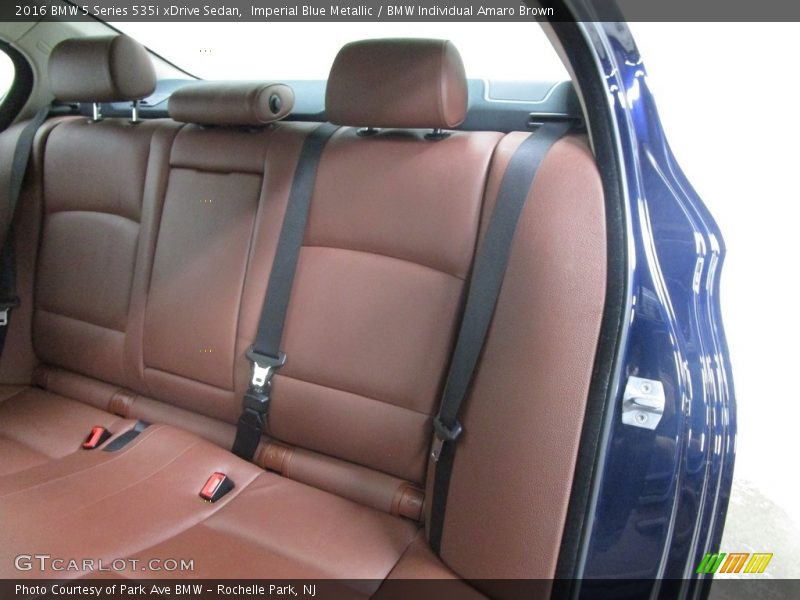 Imperial Blue Metallic / BMW Individual Amaro Brown 2016 BMW 5 Series 535i xDrive Sedan