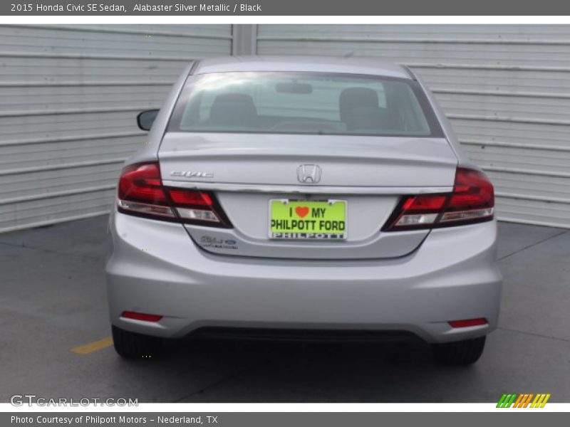 Alabaster Silver Metallic / Black 2015 Honda Civic SE Sedan