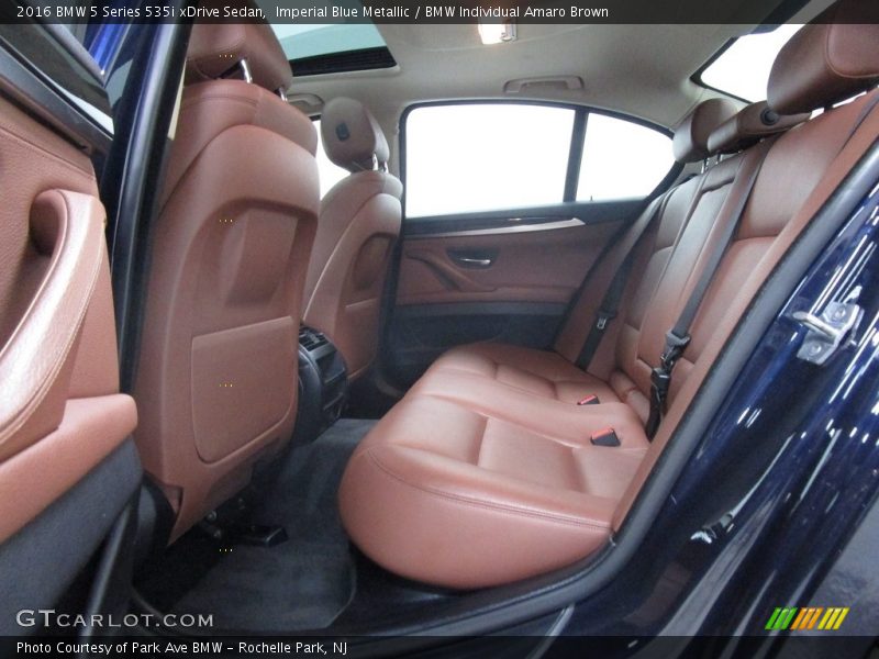 Imperial Blue Metallic / BMW Individual Amaro Brown 2016 BMW 5 Series 535i xDrive Sedan