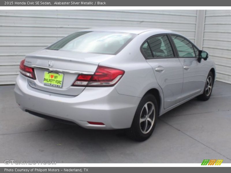 Alabaster Silver Metallic / Black 2015 Honda Civic SE Sedan
