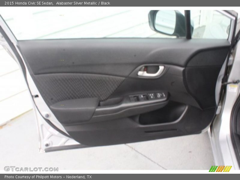 Alabaster Silver Metallic / Black 2015 Honda Civic SE Sedan