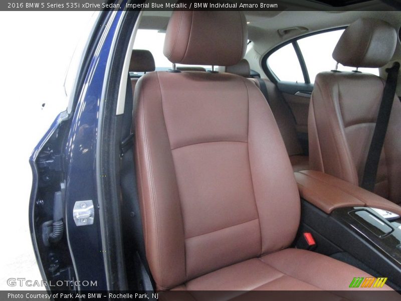 Imperial Blue Metallic / BMW Individual Amaro Brown 2016 BMW 5 Series 535i xDrive Sedan