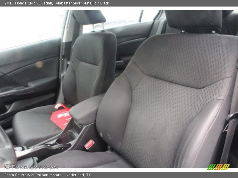 Alabaster Silver Metallic / Black 2015 Honda Civic SE Sedan