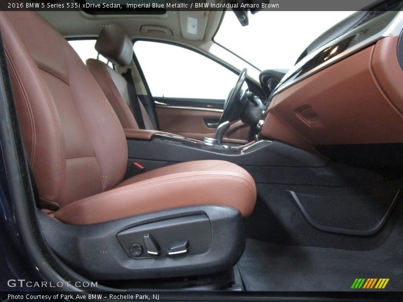 Imperial Blue Metallic / BMW Individual Amaro Brown 2016 BMW 5 Series 535i xDrive Sedan