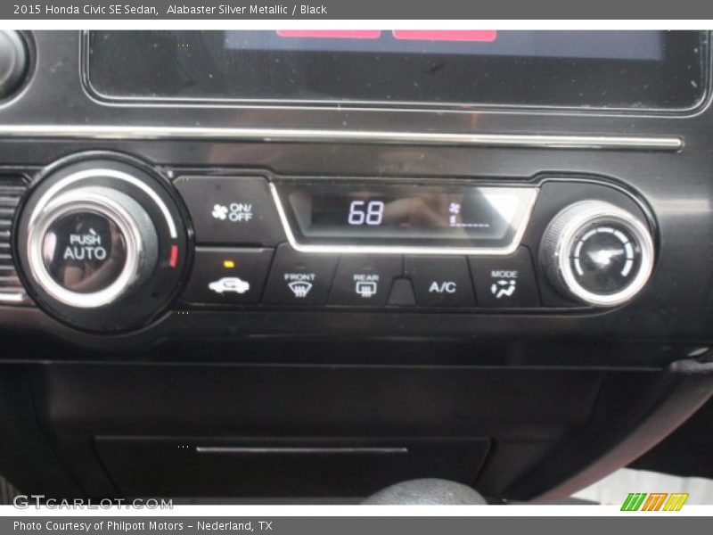 Alabaster Silver Metallic / Black 2015 Honda Civic SE Sedan