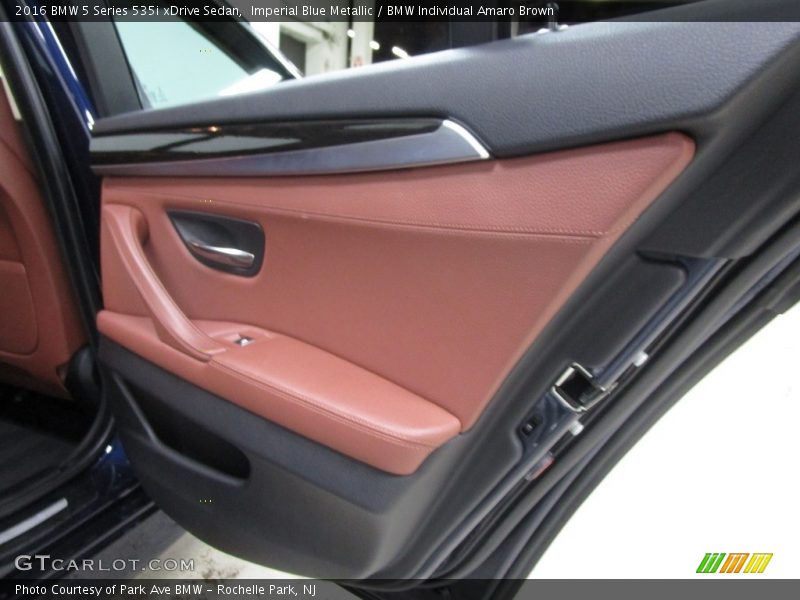 Imperial Blue Metallic / BMW Individual Amaro Brown 2016 BMW 5 Series 535i xDrive Sedan