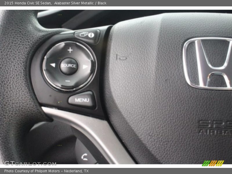 Alabaster Silver Metallic / Black 2015 Honda Civic SE Sedan