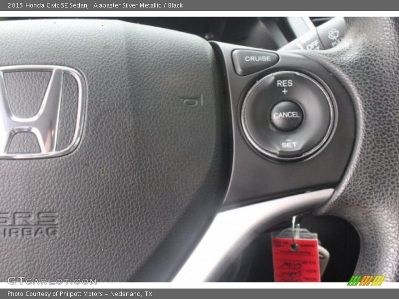 Alabaster Silver Metallic / Black 2015 Honda Civic SE Sedan