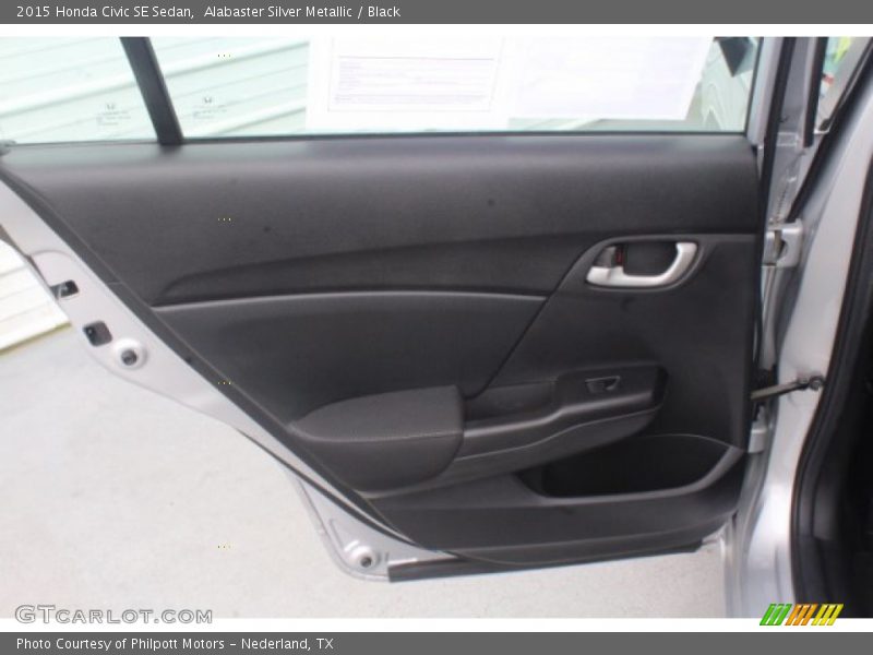 Alabaster Silver Metallic / Black 2015 Honda Civic SE Sedan