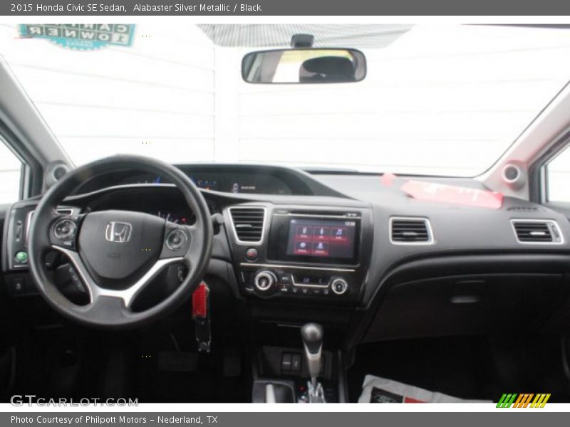 Alabaster Silver Metallic / Black 2015 Honda Civic SE Sedan