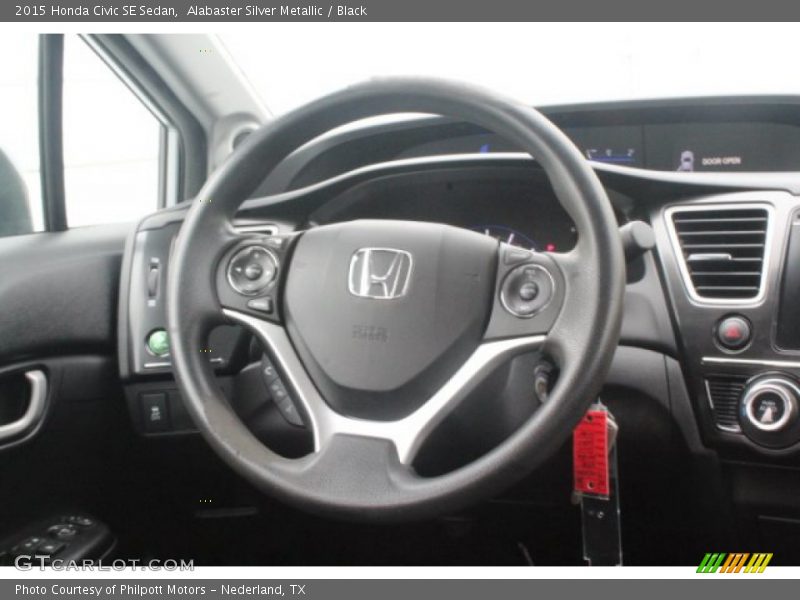 Alabaster Silver Metallic / Black 2015 Honda Civic SE Sedan