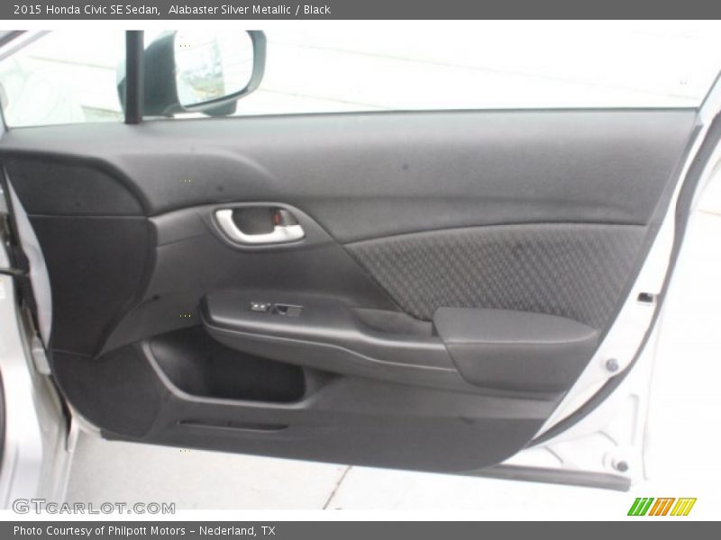 Alabaster Silver Metallic / Black 2015 Honda Civic SE Sedan