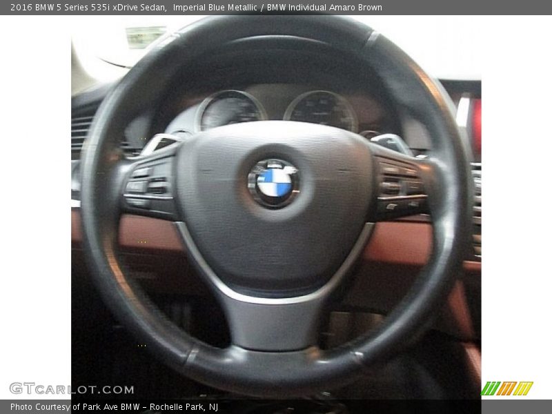 Imperial Blue Metallic / BMW Individual Amaro Brown 2016 BMW 5 Series 535i xDrive Sedan