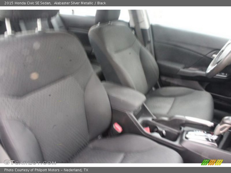 Alabaster Silver Metallic / Black 2015 Honda Civic SE Sedan