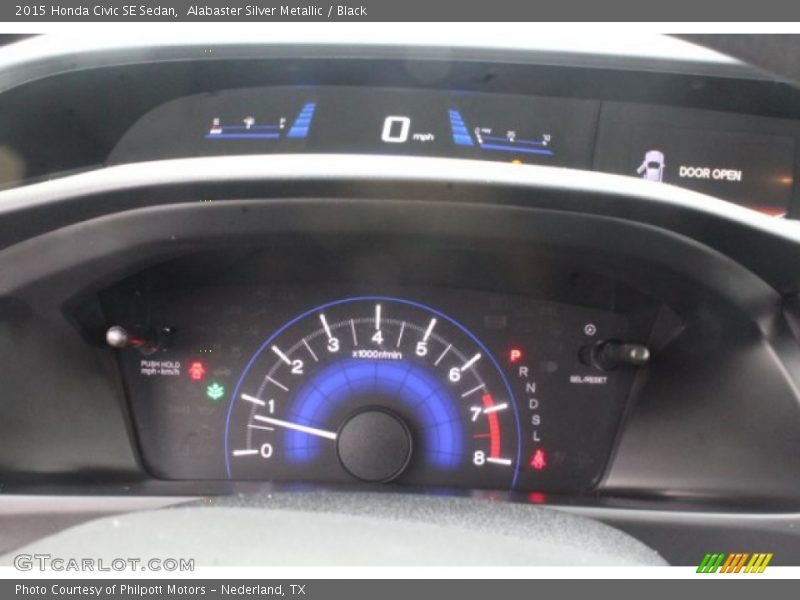 Alabaster Silver Metallic / Black 2015 Honda Civic SE Sedan