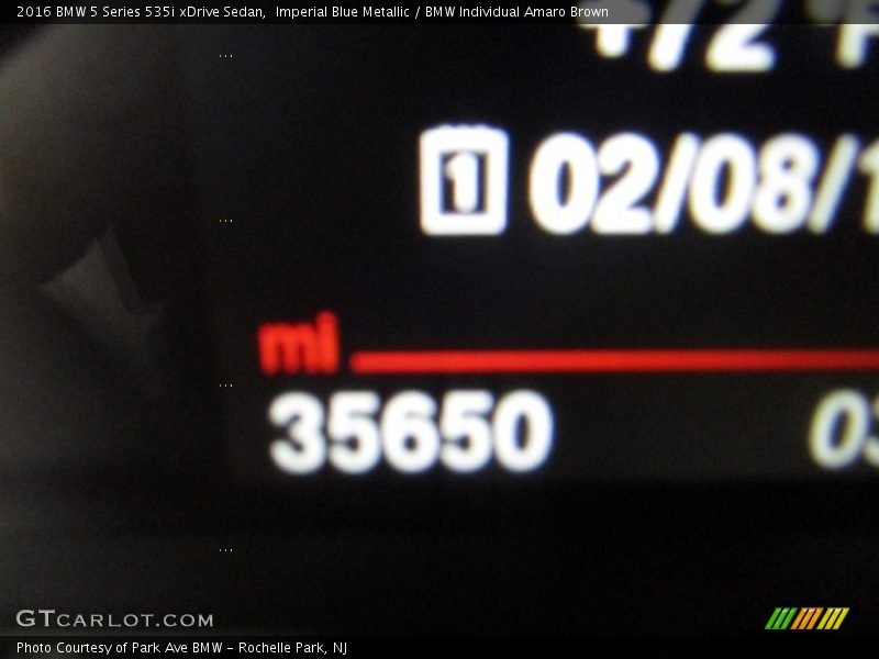 Imperial Blue Metallic / BMW Individual Amaro Brown 2016 BMW 5 Series 535i xDrive Sedan